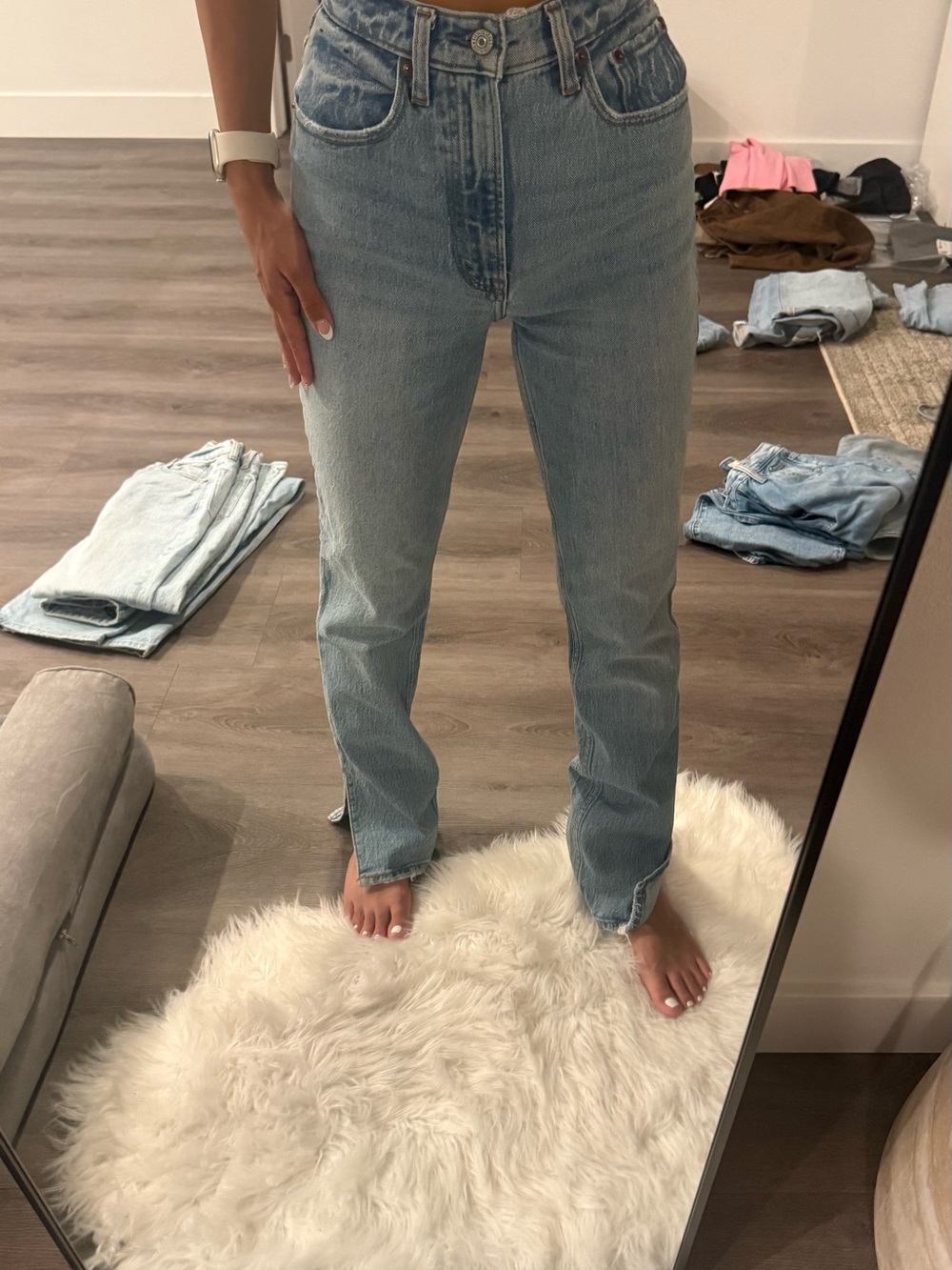 90s straight ultra high rise Jeans